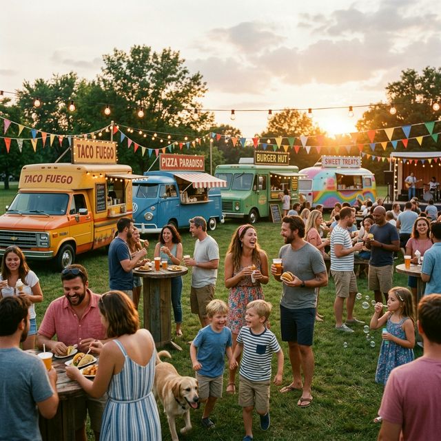 Sfeervolle festivalomgeving